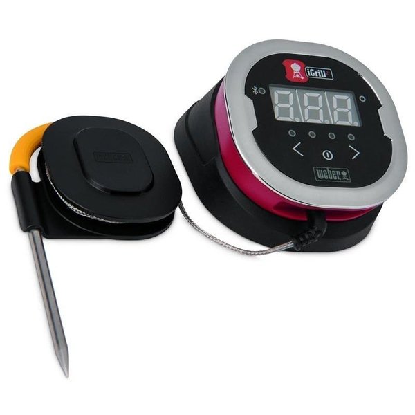 Weber iGrill 2 Thermometer, 22 to 572 deg F, Digital Display, 5 in L Probe, Black, For Grills 7203